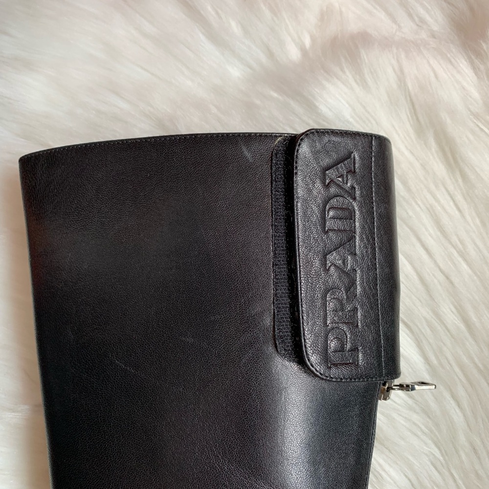 Authentic PRADA Logo Calzature Donna Moto Boots - Picture 7 of 8
